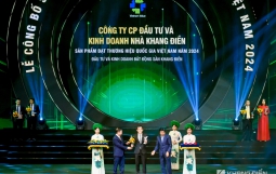 TẬP ĐOÀN KHANG ĐIỀN (KDH) LẦN THỨ HAI LIÊN TIẾP ĐƯỢC CÔNG NHẬN ĐẠT THƯƠNG HIỆU QUỐC GIA VIỆT NAM