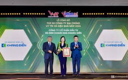 TẬP ĐOÀN KHANG ĐIỀN (KDH) LẦN THỨ BA ĐƯỢC VINH DANH TẠI TOP 50 CÔNG TY ĐẠI CHÚNG UY TÍN VÀ HIỆU QUẢ